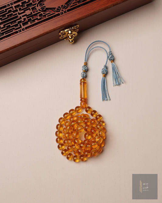 مستكه الماني تفاحي شبيه كهرب الشفاف